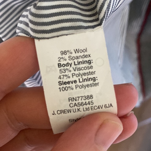 J. Crew "Schoolboy" Gray Wool Double Button Blazer, Size 4 Tall academia preppy - Picture 8 of 9